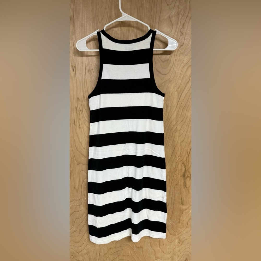 Ralph Lauren Sport Cotton dress  Black And White Striped Large Used Sleeveless - Picture 4 of 4